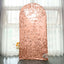 7ft Sparkly Rose Gold Double Sided Big Payette Sequin Chiara Backdrop Stand Cover For Fitted Round Top Wedding Arch
