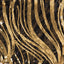 Sequin Mesh 20"x20" Napkin Black Gold - Wave Embroidered Reusable Napkin