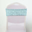 5 Pack Sequin Spandex Chair Sashes Light Blue - Stretch Chair Bands 6"x15"