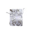 12 Pack Metallic Silver Foil Polyester Drawstring Candy Bags, Wedding Party Favor Bags - 4"x5"