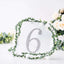 Decorative Rhinestone Number "6" Stickers, Glitter Adhesive Craft Numbers Silver DIY Sparkle Embellishments 8"