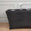 Shimmer Tinsel Spandex 72"x30" Rectangle Tablecloth Metallic Black Glittered Shiny Stretch Table Cover
