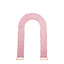 8ft Rose Gold Spandex Fitted U-Shaped Wedding Arch Cover With Shimmer Tinsel Finish, Double-Sided Open Arch Backdrop Slipcover