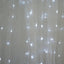 20ftx10ft White Sheer Organza w Cool LED Lights Decorative Curtain Panel