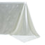 Scuba Rectangular Tablecloth 90"Ã—132" Pearl White with Rhinestone Accents â€“ Seamless, Wrinkle-Free, Stain-Resistant Event Linen