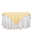 Premium Polyester 70"x70" Table Overlay Square Tablecloth Champagne 220GSM Wrinkle-Resistant Table Cover