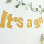 3ft Gold Glittered It's a Girl Paper Hanging Gender Reveal Garland Banner, Baby Shower Banner