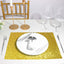 6-Pack Placemats Glitter Design Gold Sparkle Rectangle - Non-Slip Decorative Dining Table Mats 12"x18"