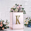 Decorative Rhinestone Alphabet "K" Letter Stickers, Glitter Adhesive Craft Letters Gold DIY Sparkle Embellishments 8"