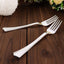 25-Pack Plastic Forks Silver Heavy Duty with Fluted Handles - Durable Disposable Tableware 7"