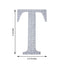 Decorative Rhinestone Alphabet "T" Letter Stickers, Glitter Adhesive Craft Letters Silver DIY Sparkle Embellishments 4"