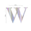 4 Pack 5" Iridescent Alphabet Stickers Banner, Customizable Stick on Letters - W