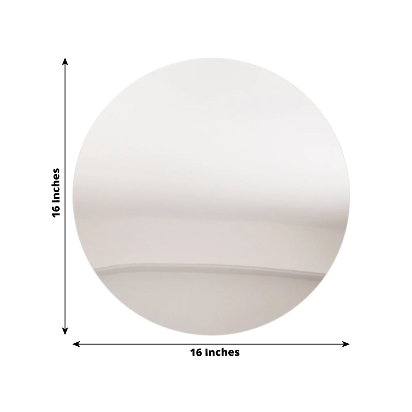 10-Pack Candle Plate Circle Acrylic Mirror Tray Silver Round - Event Display Decor 16"