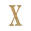 Decorative Rhinestone Alphabet "X" Letter Stickers, Glitter Adhesive Craft Letters Gold DIY Sparkle Embellishments 8"
