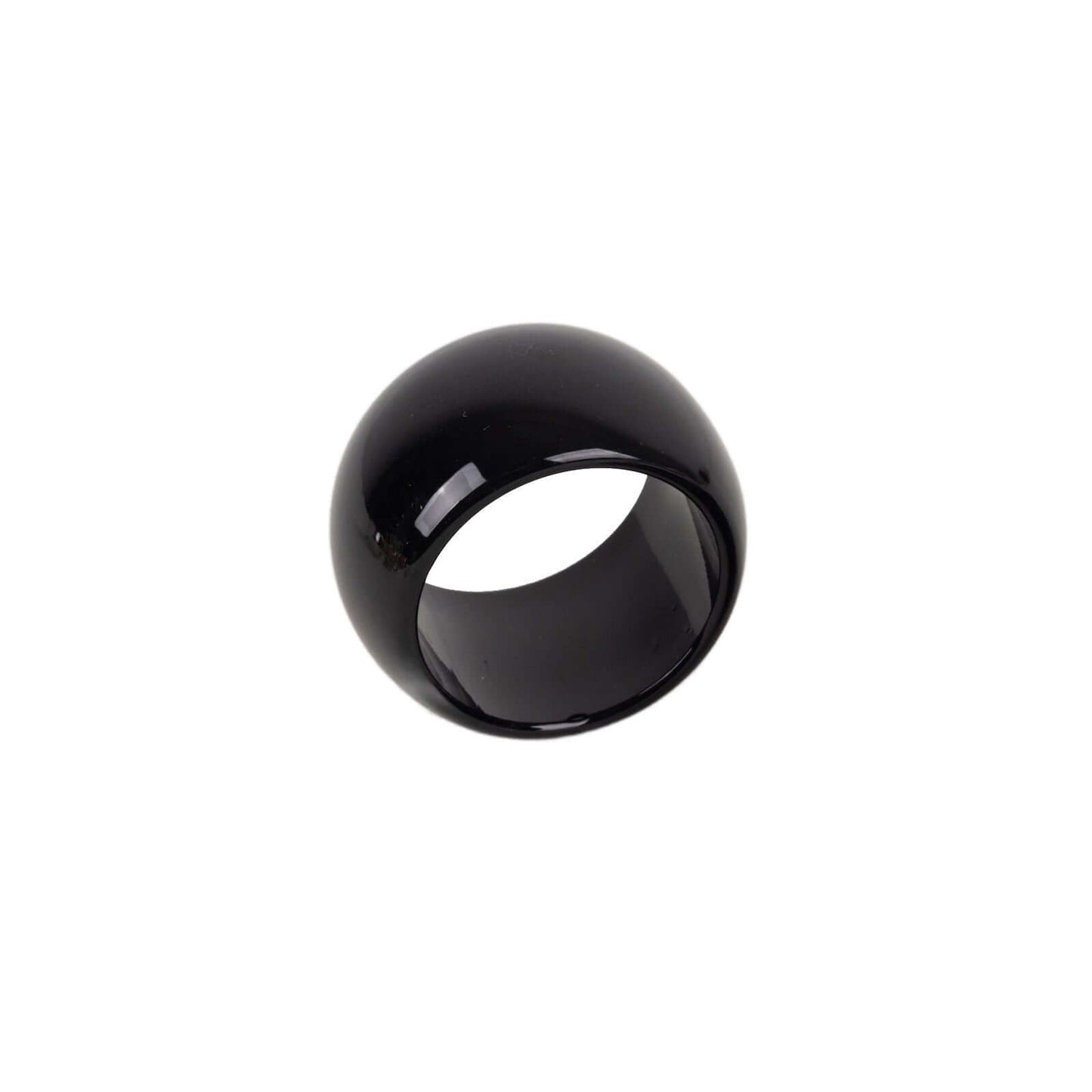 4 Pack Shiny Metallic Black Acrylic Napkin Rings
