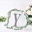 Decorative Rhinestone Alphabet "Y" Letter Stickers, Glitter Adhesive Craft Letters Black DIY Sparkle Embellishments 8"