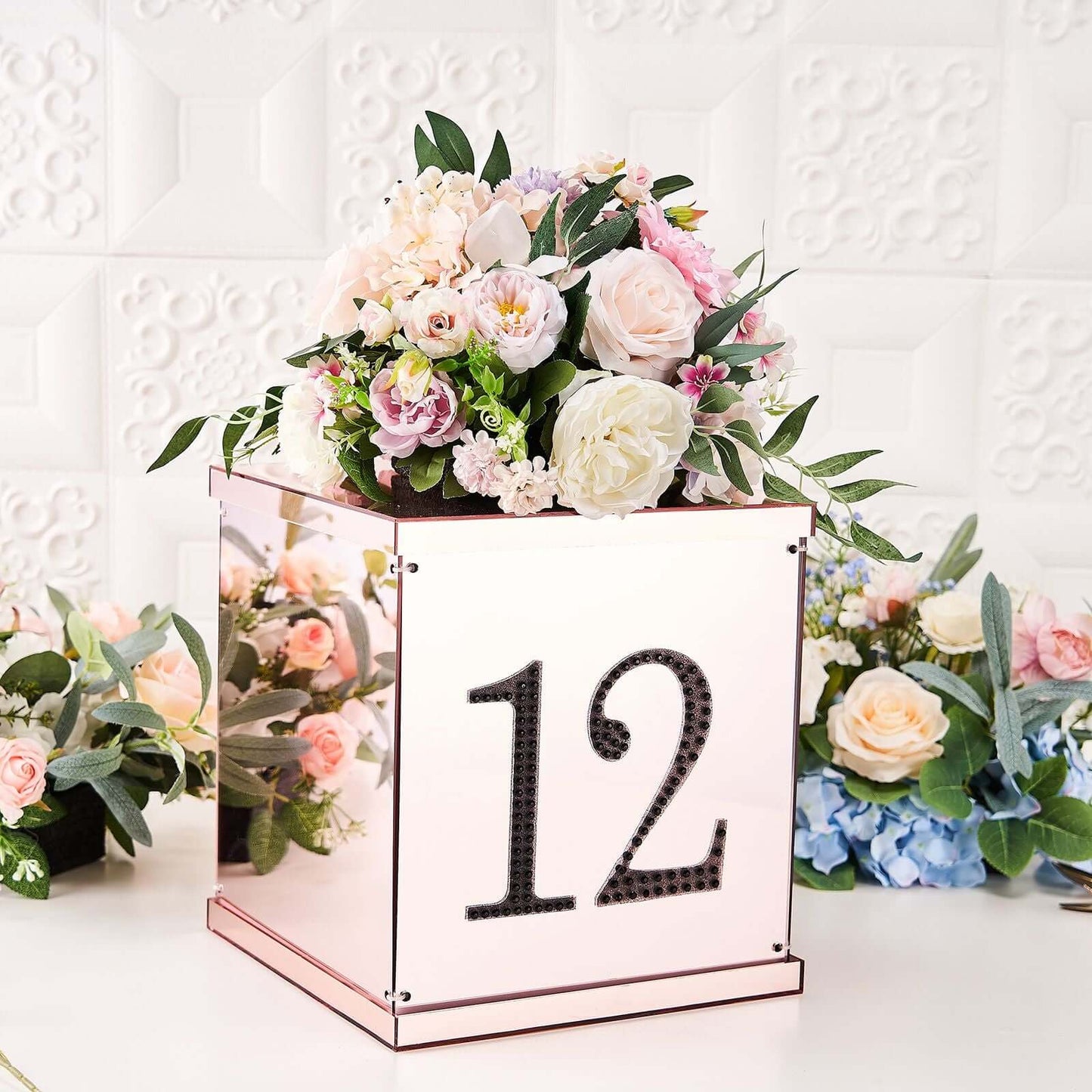 Decorative Rhinestone Number "1" Stickers, Glitter Adhesive Craft Numbers Black DIY Sparkle Embellishments 6"