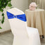 5 Pack Metallic Spandex Chair Sashes Royal Blue - Stretch Fit Chair Bands With Round Diamond Buckles