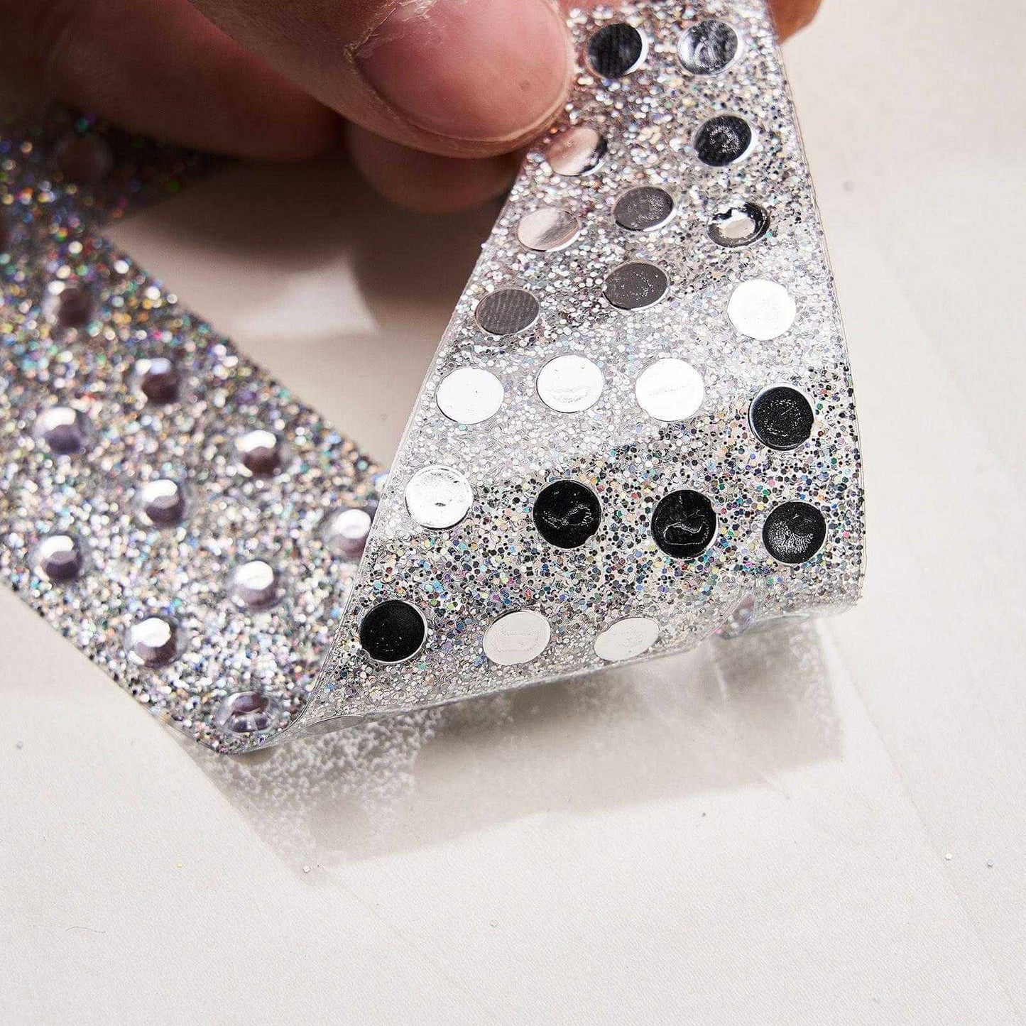 Decorative Rhinestone Alphabet "D" Letter Stickers, Glitter Adhesive Craft Letters Silver DIY Sparkle Embellishments 8"