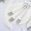 24-Pack Plastic Forks with Modern Hollow Handle Design Silver - Stylish Disposable Utensils 7"