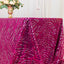 Mesh 90"x156" Rectangle Tablecloth Fuchsia/Silver - Wave Sequin Embroidered Table Cover