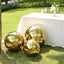 Gazing Globe Mirror Ball Reflective Hollow Stainless Steel Gold Sphere - Decorative Garden Accent Piece 20"