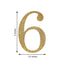 Decorative Rhinestone Number "6" Stickers, Glitter Adhesive Craft Numbers Gold DIY Sparkle Embellishments 6"