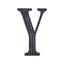 Decorative Rhinestone Alphabet "Y" Letter Stickers, Glitter Adhesive Craft Letters Black DIY Sparkle Embellishments 4"