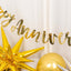 10ft Pre-Strung Metallic Gold Foil "Happy Anniversary" Banner, Party Photo Backdrop Hanging Garland - 250 GSM