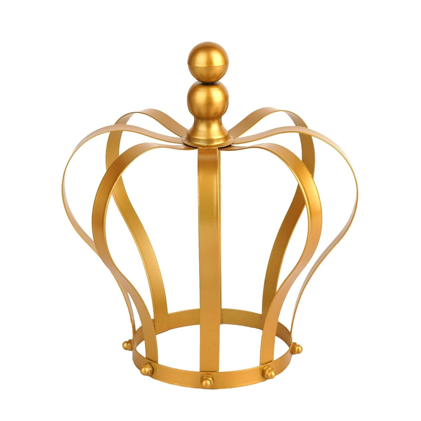 Metal Royal Crown Cake Topper Gold - Sophisticated Wedding Cake Centerpiece Decor for Themed Events 9"