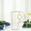 8" Tall Gold Freestanding 3D Decorative Wire Letter, Wedding Centerpiece - P