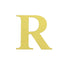 4 Pack 5" Metallic Gold Alphabet Stickers Banner, Customizable Stick on Gold Letters - R