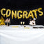 13" Ready-To-Use Shiny Gold "Congrats" Mylar Foil Balloon Banner Sign