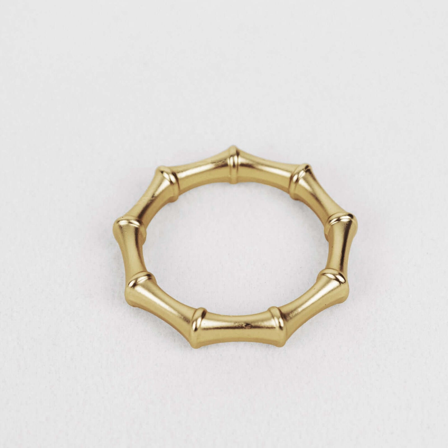 4 Pack Gold Metal Napkin Rings Bamboo Knuckle Style, Modern Serviette Holders - 2"