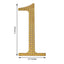Decorative Rhinestone Number "1" Stickers, Glitter Adhesive Craft Numbers Gold DIY Sparkle Embellishments 4"