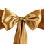 5 Pack Satin Chair Sashes Gold - Durable Chair Bows with Shiny Finish for Classy Event Chair Decor 6"x106"