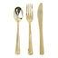 25-Pack Plastic Spoons Metallic Gold Classic Heavy Duty - Premium Disposable Cutlery 7"