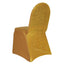 Spandex Chair Cover with Metallic Shimmer Tinsel Back for Banquet Chairs Gold - Luxe Fitted Slipcover for Weddings & Parties