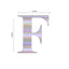 4-Pack Stickers Banner Custom Alphabet "F" Design Iridescent - Text Stick-On Decorative Letters 5"
