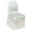 Satin Chair Covers for Banquet Chairs Ivory with Glossy Finish - Reusable Slipcovers