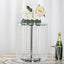 Metal Cake Stand Round Design Metallic Silver with Crystal Chains 14" Dia - Cupcake Dessert Pedestal 16"Tall