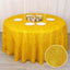 Polyester 120" Round Gold Tablecloth Metallic Fringe Shag Tinsel Design Table Cover for Weddings & Events