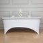 Stretch Spandex 72"x30" Rectangle Table Top Cover Metallic Silver - Easy to Install Fitted Table Topper Cap