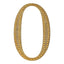 Decorative Rhinestone Number "0" Stickers, Glitter Adhesive Craft Numbers Gold DIY Sparkle Embellishments 8"