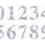 4-Pack Stickers Banner Custom 0-9 Number "8" Design Iridescent - Milestone Age and Date Stick-On Numbers 5"