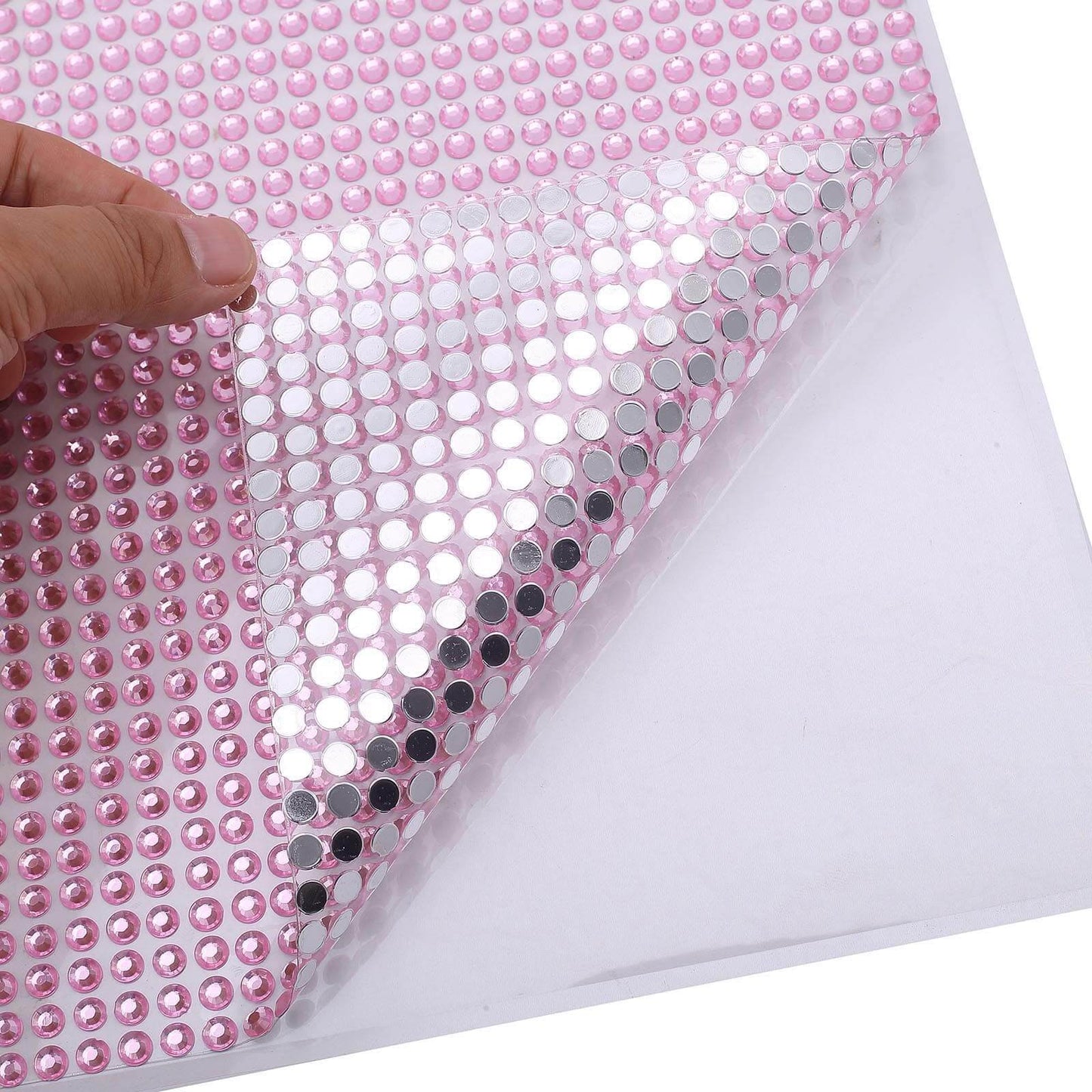 21â€x11â€ Blush Self Adhesive Rhinestone Diamond Sticker Wrap Sheets, DIY Craft Gem Stickers