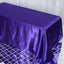 Satin Rectangular 90"x132" Tablecloth Purple - Seamless Table Cover