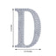 Decorative Rhinestone Alphabet "D" Letter Stickers, Glitter Adhesive Craft Letters Silver DIY Sparkle Embellishments 4"