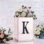 Decorative Rhinestone Alphabet "K" Letter Stickers, Glitter Adhesive Craft Letters Black DIY Sparkle Embellishments 8"