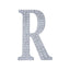 Decorative Rhinestone Alphabet "R" Letter Stickers, Glitter Adhesive Craft Letters Silver DIY Sparkle Embellishments 8"